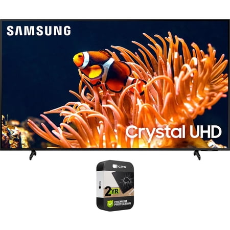 Samsung 85 Inch DU8000 Crystal UHD LED 4K Smart TV Bundle with 2 YR CPS Enhanced Protection Pack (2024 Model)