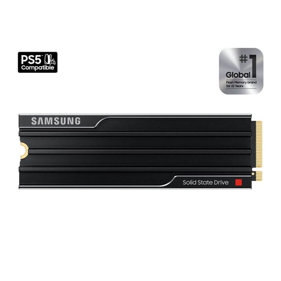 Samsung SSD 9100 PRO with Heatsink 4TB, PCIe 5.0x4 M.2 2280, Seq. Read Speeds Up to 14,800 MB/s (MZ-VAP4T0CW)