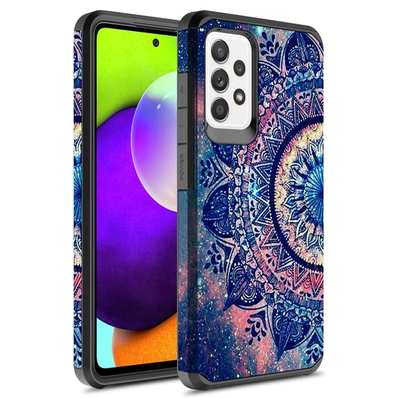 Samsung A03S Case, Rosebono Slim Hybrid Shockproof Hard Cover Graphic Fashion Colorful Skin Cover Armor Case for Samsung A03S (Mandala)