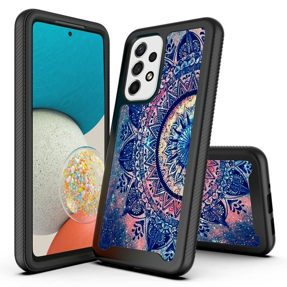 Samsung A03S Case, Rosebono Slim Hybrid Shockproof Hard Cover Graphic Fashion Colorful Skin Cover Armor Case for Samsung A03S (Mandala)