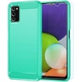 thumbnail image 1 of for Samsung A03S case, Galaxy A03S case with HD Screen Protector, Fashion Shock-Absorption Flexible TPU Bumper Soft Rubber Protective Case Cove for Samsung Galaxy A03S (Mint Brushed TPU), 1 of 15
