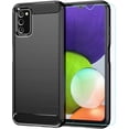 thumbnail image 1 of for Samsung A03S case, Galaxy A03S case with HD Screen Protector, Fashion Shock-Absorption Flexible TPU Bumper Soft Rubber Protective Case Cove for Samsung Galaxy A03S (Black Brushed TPU), 1 of 8