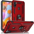 thumbnail image 1 of Samsung A11 Case,Galaxy A11 Case, Military Grade Heavy Duty  Protection Phone Case Cover with HD Screen Protector Magnetic Ring Kickstand for Samsung Galaxy A11 (Red Military Case), 1 of 8