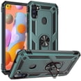 thumbnail image 1 of Samsung A11 Case,Galaxy A11 Case, Military Grade Heavy Duty  Protection Phone Case Cover with HD Screen Protector Magnetic Ring Kickstand for Samsung Galaxy A11 (Dark Green), 1 of 10