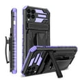 thumbnail image 1 of For Samsung A12 5G Case with Belt Clip Holster, Heavy Duty Military Grade Drop Protective, 360° Rotating Kickstand Shockproof TPU Shell Durable Rugged Cover For Samsung Galaxy A12 5G, Purple, 1 of 15