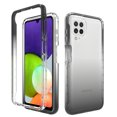 thumbnail image 1 of Samsung A12 Case , Mantto Full body Clear Cover PC + TPU Heavy Duty Shockproof Anti-Scratch Gradient Bumper Rugged Two-layer Protection Cover for Samsung Galaxy A12 - Black, 1 of 7