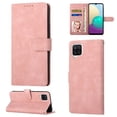 thumbnail image 1 of Samsung A12 Wallet Case, Shockproof PU Leather Kickstand Wallet Card RFID Blocking Magnetic Folio Holder with Strap, Book Style Anti-Scratch Phone Case For Samsung Galaxy A12, Pink, 1 of 10