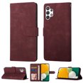 thumbnail image 1 of Samsung A13 Wallet Case 4G, Luxury RFID Blocking Card Holder Slot, Stand Premium PU Leather & Soft TPU Back Shockproof Flip Folio Book Magnetic Cover For Samsung Galaxy A13 4G,Winered, 1 of 10