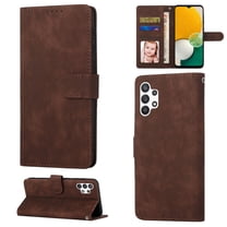 Samsung A13 Wallet Case 4G, Shockproof PU Leather Kickstand Wallet Card RFID Blocking Magnetic Folio Holder with Strap, Book Style Anti-Scratch Phone Case For Samsung Galaxy A13 4G,Coffee