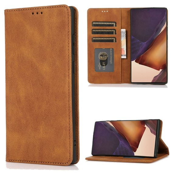 for Samsung A14 5G Case, PU Leather Case, Vintage Wallet Case Book Folding Flip Case with Kickstand Card Holders Slots Magnetic Closure Protective Cover for Galaxy A14 5G,Brown