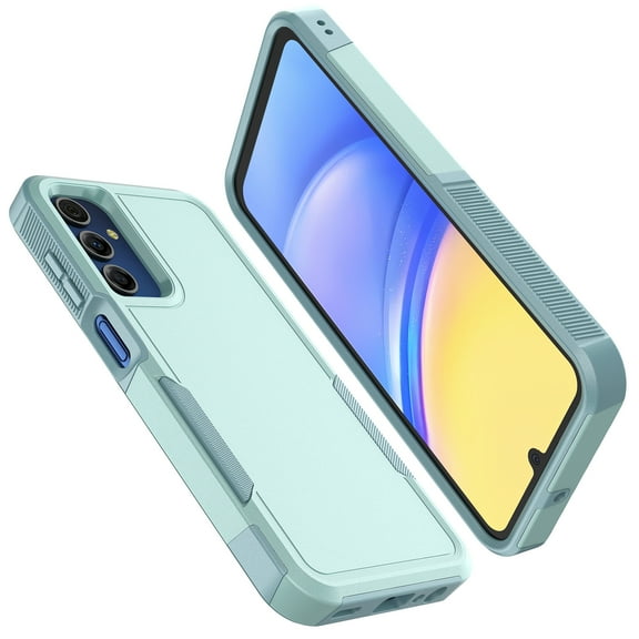For Samsung A15 6.5" 5G Case ,Sturdy Phone Case for Galaxy A15 5G 2024,Tiflook Shockproof Protection Heavy Duty Armor Hard Plastic & Rubber Rugged Bumper 2-in-1 Case Cover ( Green )
