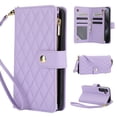 thumbnail image 1 of for Samsung A16 5G/4G Wallet Case with Zipper Pocket, RFID Blocking Card Slots, PU Leather Magnetic Clasp Kickstand Crossbody & Wrist Strap Rugged Protective Cover for Galaxy A16 5G/4G, Purple, 1 of 11