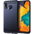 thumbnail image 1 of Samsung A20 case,Galaxy A20 Case,Galaxy A30 Case,MAIKEZI Soft TPU Slim Fashion Anti-Fingerprint Non-Slip Protective Phone Case Cover for Samsung Galaxy A20/A30(Navy Brushed TPU), 1 of 17