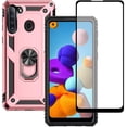 thumbnail image 1 of Samsung A21 Phone Case, Galaxy A21 Phone Case with Screen Protector, Military Grade Protective Cases with Ring for Samsung Galaxy A21 (Rose Gold), 1 of 12