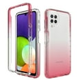 thumbnail image 1 of Samsung A22 5G Case , Full Body Clear Bumper Protection Case [with Screen Protector] Hybrid Back Silicone Rubber TPU Bumper Gradient Phone Case for Samsung Galaxy A22 5G - Red, 1 of 7