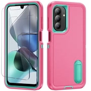 For Samsung A26 Case Military Grade Dual Layer Shockproof Phone Cover Build With Kickstand Dust Proof Protective Case for Galaxy A26 6.7"(Pink/Blue)