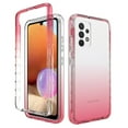 thumbnail image 1 of Samsung A32 4G Case , Full Body Clear Bumper Protection Case [with Screen Protector] Hybrid Back Silicone Rubber TPU Bumper Gradient Phone Case for Samsung Galaxy A32 4G - Red, 1 of 7