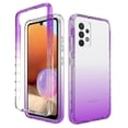 thumbnail image 1 of Samsung A32 4G Case , Mantto Full body Clear Cover PC + TPU Heavy Duty Shockproof Anti-Scratch Gradient Bumper Rugged Two-layer Protection Cover for Samsung Galaxy A32 4G - Purple, 1 of 7