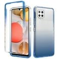 thumbnail image 1 of Samsung A42 4G Case , Full Body Clear Bumper Protection Case [with Screen Protector] Hybrid Back Silicone Rubber TPU Bumper Gradient Phone Case for Samsung Galaxy A42 4G - Blue, 1 of 7