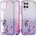 thumbnail image 1 of for Samsung A42 5g Case Clear Glitter Sparkle Aesthetic Samsung Galaxy A42 5g Phone Case Silicone Soft Flower Transparent Shockproof Cover Purple Slim (Purple), 1 of 14