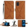 thumbnail image 1 of For Samsung A51 5G Wallet Case with [RFID Blocking] Leather Flip Folio Strong Magnetic Closure Cover Credit Card Holder with Hand Strap Kickstand Men Women For Samsung Galaxy A51 5G, Brown, 1 of 9