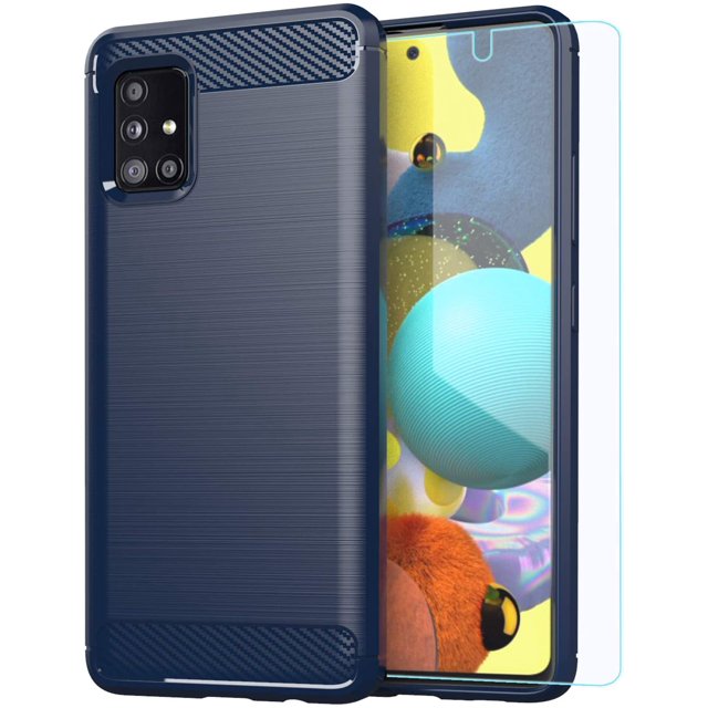 Samsung A51 5G case,Galaxy A51 5G case with HD Screen Protector, Soft TPU Slim Fashion NonSlip