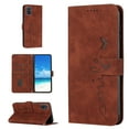 thumbnail image 1 of For Samsung A51 Case 5G, Allytech Wallet Case Magnetic Folio Embossed Full Protection PU Leather Kickstand Credit Card Holder Slots Wrist Strap Flip Cover for Samsung Galaxy A51 5G, Brown, 1 of 11