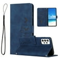 thumbnail image 1 of For Samsung A52 Case, Allytech Wallet Case Magnetic Folio Embossed Full Protection PU Leather Kickstand Credit Card Holder Slots Wrist Strap Flip Cover for Samsung Galaxy A52 5G/4G, Blue, 1 of 11