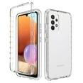 thumbnail image 1 of Samsung A52 Case , Full Body Clear Bumper Protection Case [with Screen Protector] Hybrid Back Silicone Rubber TPU Bumper Gradient Phone Case for Samsung Galaxy A52 - Clear, 1 of 7