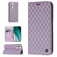 thumbnail image 1 of Samsung A52 Wallet Case, Luxury Premium PU Leather Rhombus Diamond RFID Blocking Card Holder Slot, Shockproof Magnetic Closure TPU Case Flip Cover with Kickstand For Samsung Galaxy A52 5G/4G,
Purple, 1 of 13