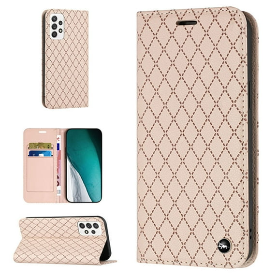 Samsung A52 Wallet Case, Luxury Premium PU Leather Rhombus Diamond RFID Blocking Card Holder Slot, Shockproof Magnetic Closure TPU Case Flip Cover with Kickstand For Samsung Galaxy A52 5G/4G,
Pink