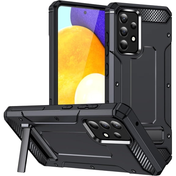 for Samsung A53-5G 2022 Phone case, Made of TPU+PC Metal Bracket, Military Grade Fall Protection, Lens Protrusion Protection, Engineering Design, Better Protection for Your Phone (Black)