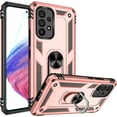 thumbnail image 1 of for Samsung A53 5G Case, Galaxy A53 5G Case with HD Screen Protector, [Military-Grade] Magnetic Ring Holder Kickstand Shockproof Protective Phone Case for Samsung Galaxy A53 5G, Rose Gold, 1 of 14