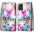 thumbnail image 1 of For Samsung A53 Case 5G , Mantto Magnetic PU Leather Phone Case With Hand Rope Strap Cute Pattern Painted Flip Card Wallet Slots Case,Kickstand Phone Skin For Samsung Galaxy A53 5G, Gradient Flower, 1 of 8