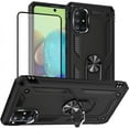 thumbnail image 1 of Samsung A71 5G Case, A71 5G Phone Case with Screen Protector, Military Grade Protective Cases with Ring for Samsung Galaxy A71 5G (Black), 1 of 11