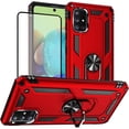 thumbnail image 1 of Samsung A71 5G Case, A71 5G Phone Case with Screen Protector, Military Grade Protective Cases with Ring for Samsung Galaxy A71 5G (Red), 1 of 11