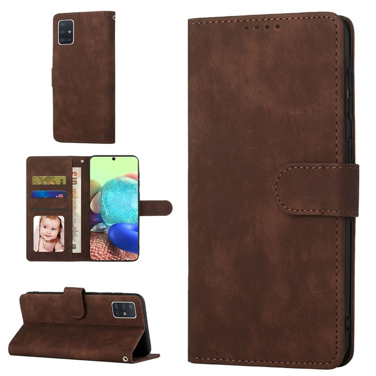 Samsung A71 Wallet Case 5G, Luxury RFID Blocking Card Holder Slot