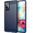 thumbnail image 1 of Samsung A72 5G case,Galaxy A72 5G case,with HD Screen Protector, Soft TPU Slim Fashion Non-Slip Protective Phone Case Cover for Samsung Galaxy A72 5G (Navy Brushed TPU), 1 of 12