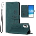 thumbnail image 1 of For Samsung A72 Case, Allytech Wallet Case Magnetic Folio Embossed Full Protection PU Leather Kickstand Credit Card Holder Slots Wrist Strap Flip Cover for Samsung Galaxy A72 5G/4G, Green, 1 of 11