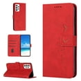 thumbnail image 1 of For Samsung A73 Case 5G, Allytech Wallet Case Magnetic Folio Embossed Full Protection PU Leather Kickstand Credit Card Holder Slots Wrist Strap Flip Cover for Samsung Galaxy A73 5G, Red, 1 of 11