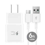 Adaptive Fast Wall Android Cell Phone Tablet Charger Station Adapter with USB Type C Cable Compatible with Samsung Galaxy S21 S20 S10 S8 Plus/Note 8 9