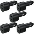 thumbnail image 1 of Samsung Adaptive Fast Charging 5-Pack Dual USB Car Charger Plug Travel Adapter Android Phone Charger for Galaxy S23/S22/S22 Ultra/S21/S20/S10/S9/S8/S7/S6 Edge/Note 10 9 8 CellPhone Quick Car Charger, 1 of 6