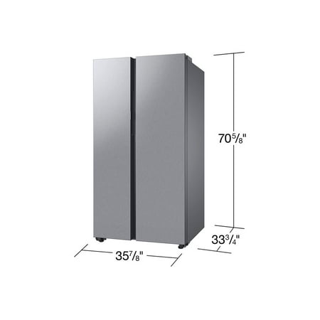 Samsung - BESPOKE Side-by-Side Smart Refrigerator with Beverage Center - Stainless Steel