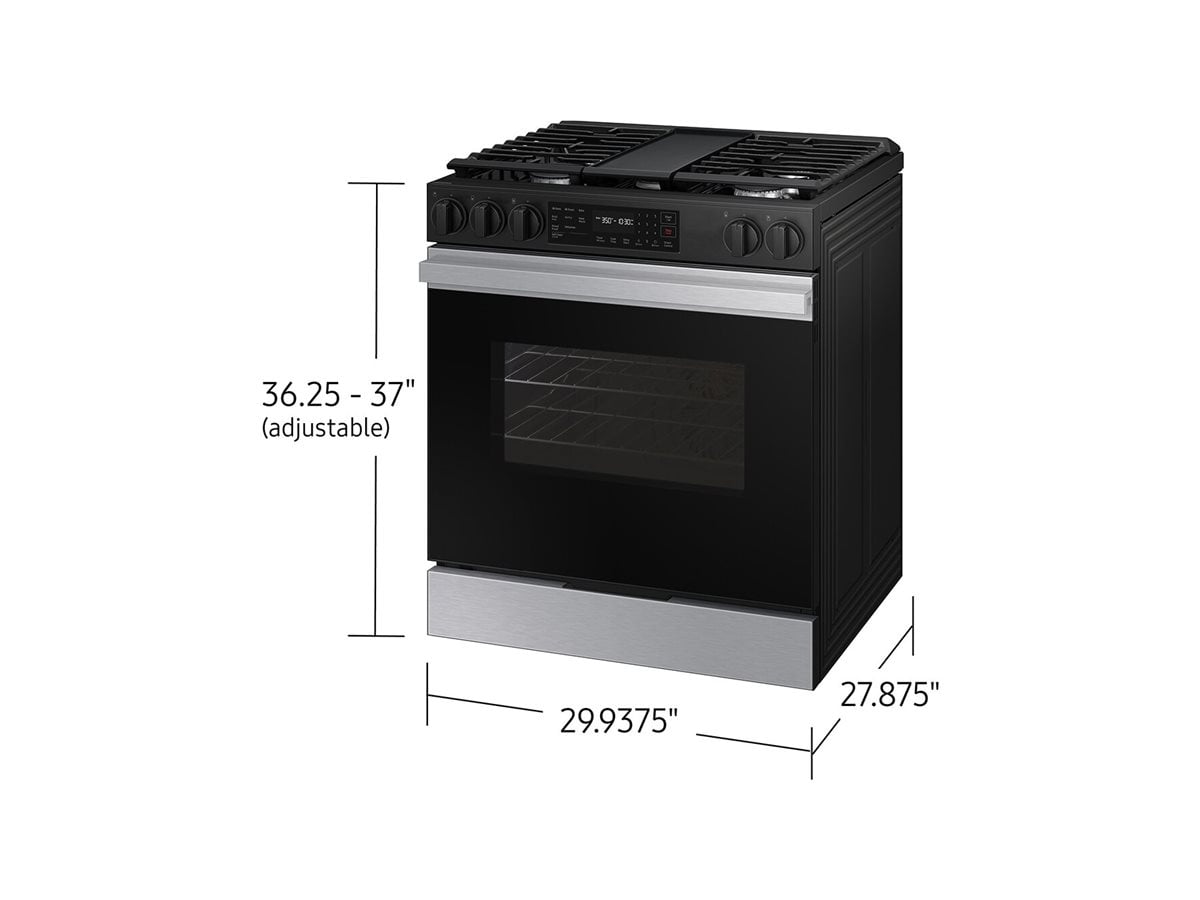 Samsung Bespoke Smart Slide-In Gas Range 6.0 cu. ft. with Air Fry & Precision Knobs NSG6DG8300SR