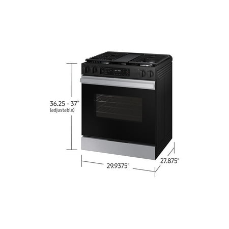 Samsung - Bespoke 6.0 Cu. Ft. Slide-In Gas Range with Air Fry - Stainless Steel