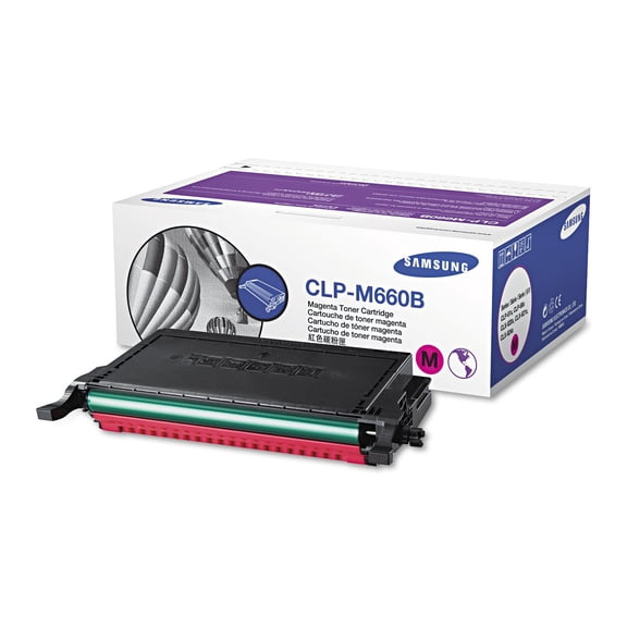 Samsung CLP-M660B CLP-610 660 CLX-6200 6210 6240 Toner Cartridge (Magenta) in Retail Packaging