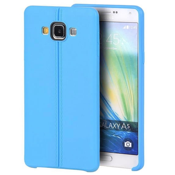 Samsung CSSAMA5-SLJ-BL Galaxy A5 Slim Jacket TPU Case with Leather Look, Blue