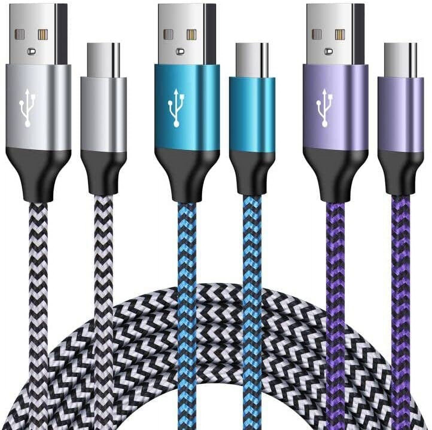 Samsung Charger Cord 3Pack Type C Fast Charging Cable Android Charger Phone Power Cord for Samsung Galaxy A13 5G/A03s/S21 FE/A53 5G/S22/A32/A02s/A42/A52/Z Fold3,LG Stylus 6,Moto Edge 5G UW/G Power2022