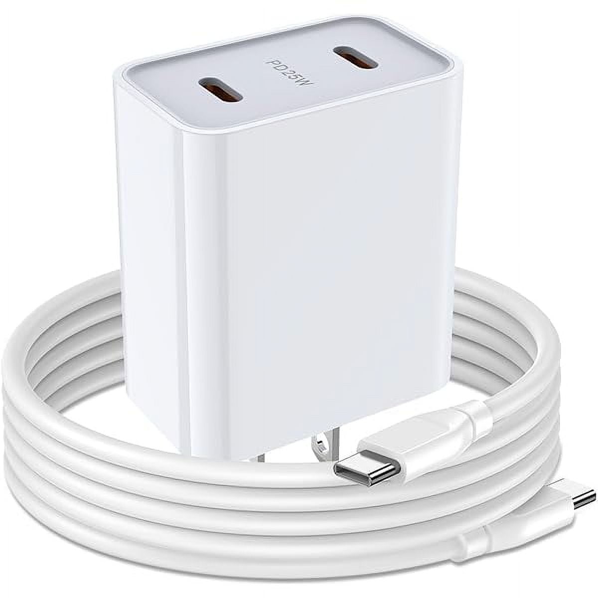 Samsung Charger Fast Charging Cord Android Charger for Samsung Galaxy A16 A15 5G A35 A55 S24 Ultra A25 S23 FE S22 Google Pixel 8 Pro, 25W 2 Port USB C Phone Wall Plug Block, 6FT 60W Type C to C Cable