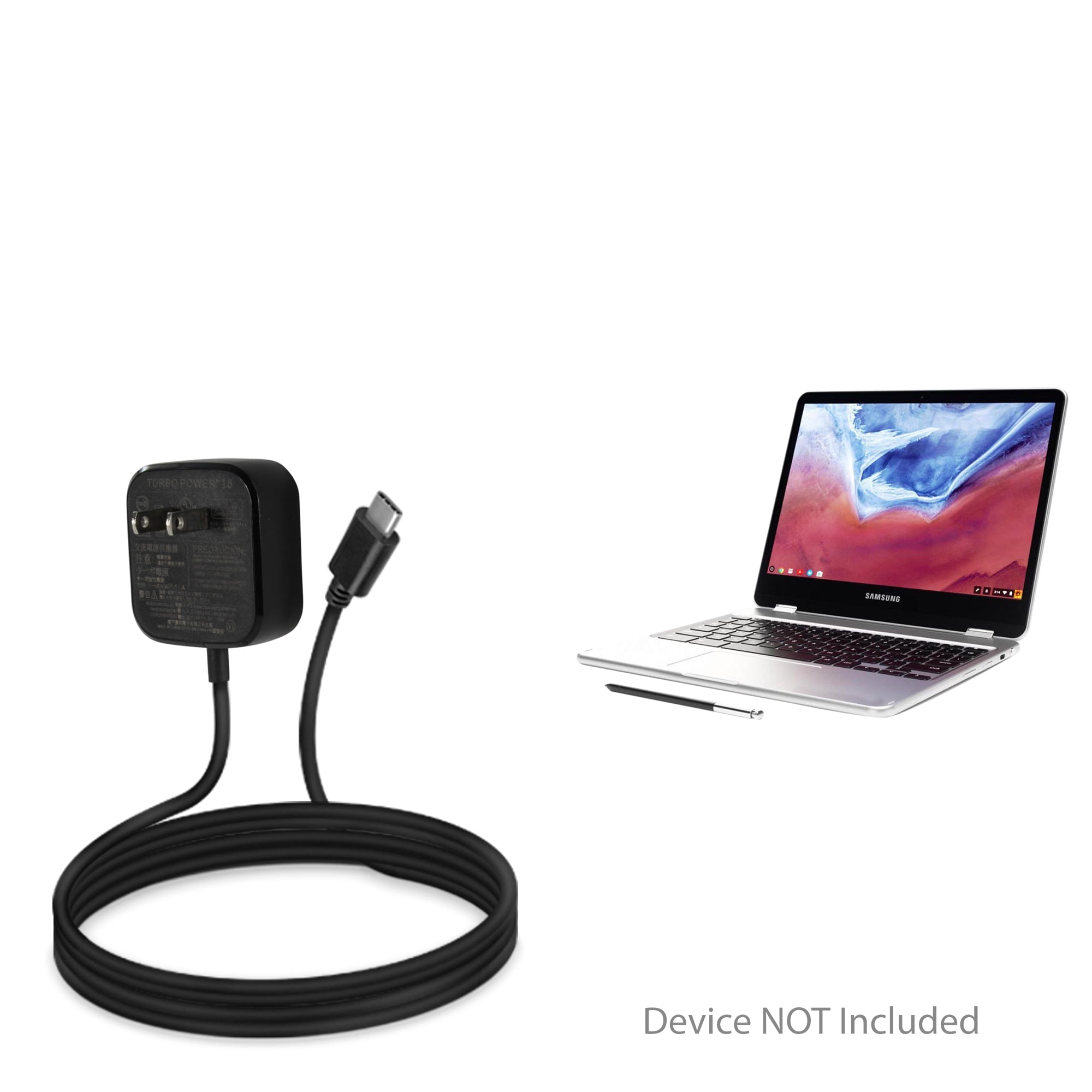 Samsung Chromebook Plus (XE521QAB) Charger, BoxWave [Wall Charger Direct] Wall Plug Charger for Samsung Chromebook Plus (XE521QAB)